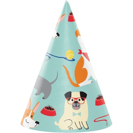 Dog Party Party Hats, 4.25x6.25, 48PK